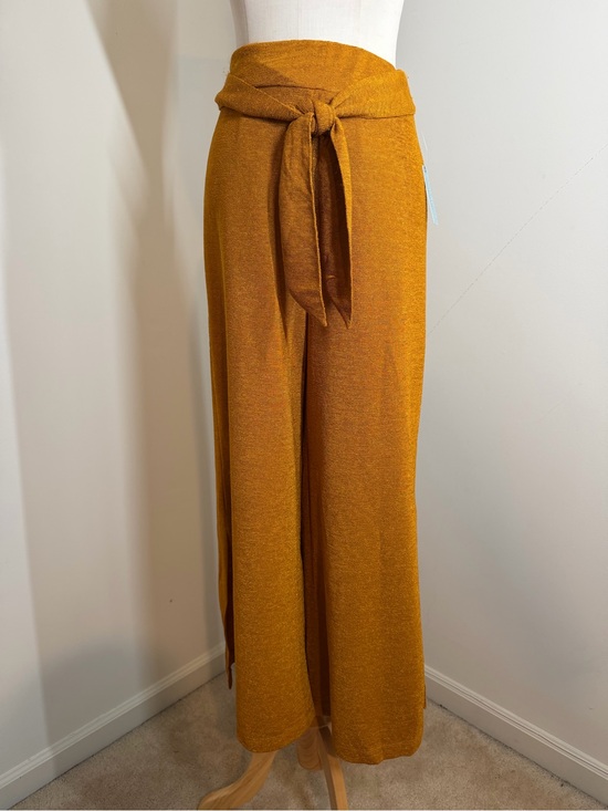 Anthropologie Pants - NWT! Anthropologie Women’s Tie Waist -SZ S P- Wide Leg Metallic Thread Pants